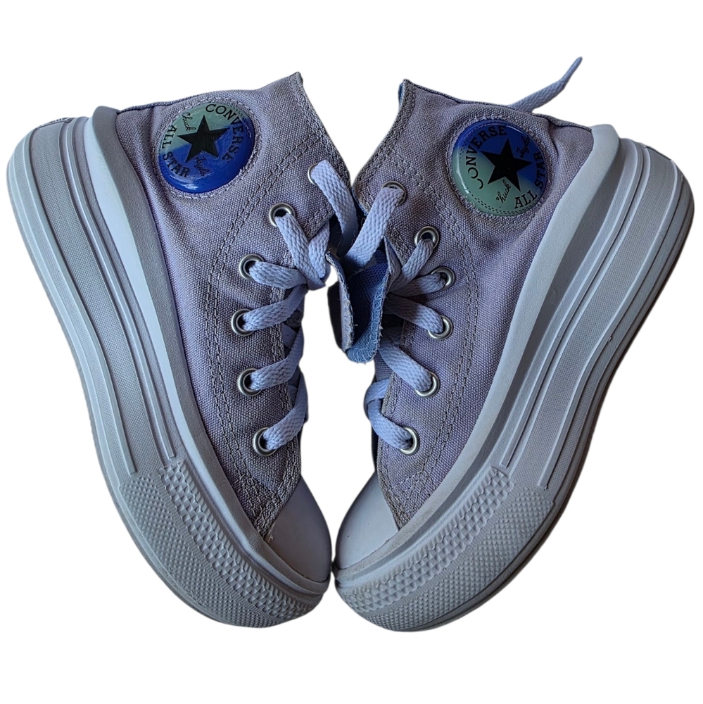 Converse High-Top Sneakers in Lavender - Picture 3 of 8